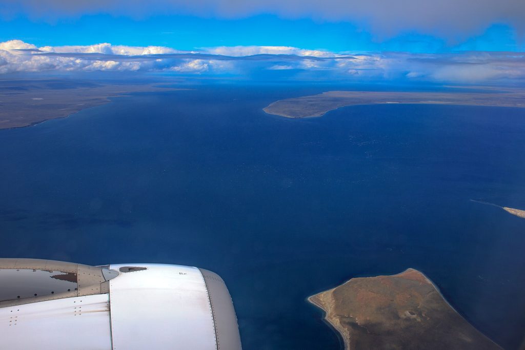 Flight over the southernPatagonian icecap from Puerto Monti to Punta Arenas - parts of the Magellan Strait - (25185483415)