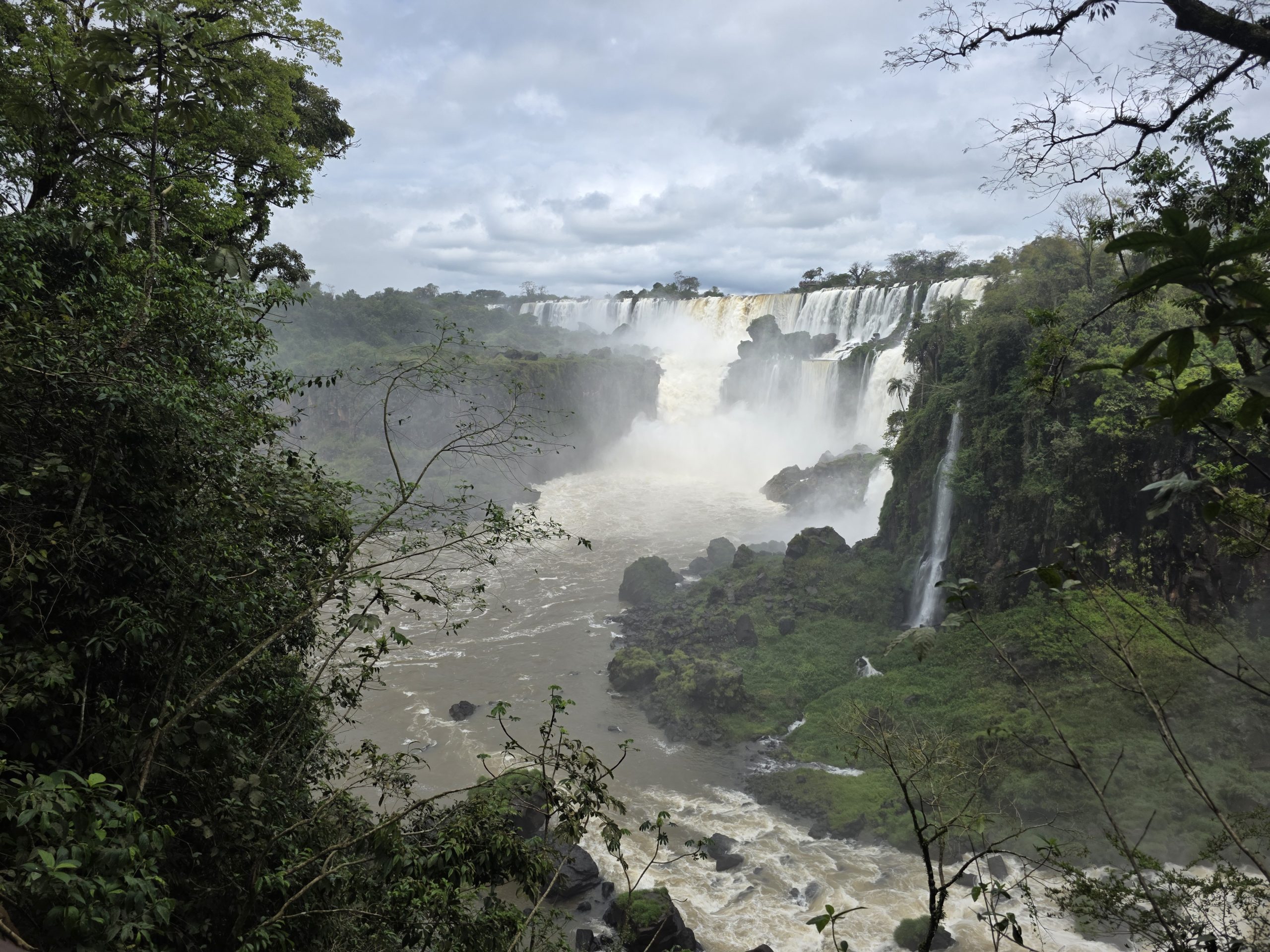 Waterfalls and rainforest at Iguazu Falls in Argentina
