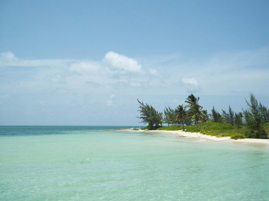Wind-shaped beach on Grand Cayman Island