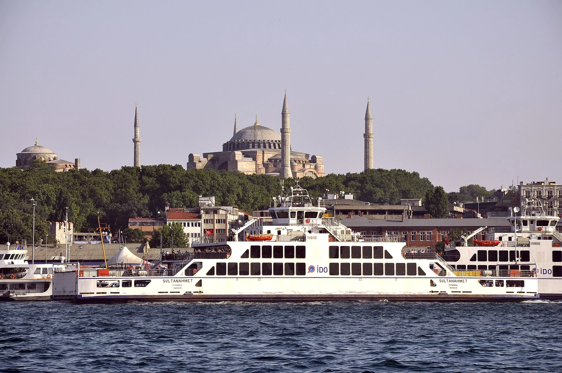 Ferry crossing the Bosphorus in Istanbul