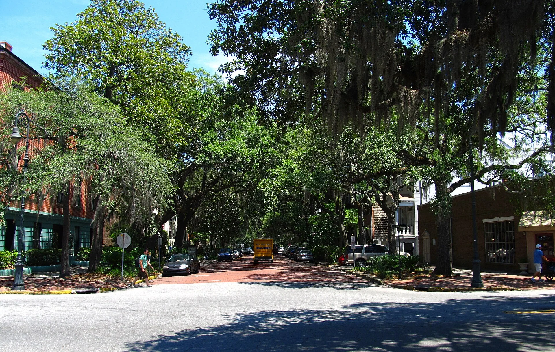 Historic street corner in Savannah, Georgia