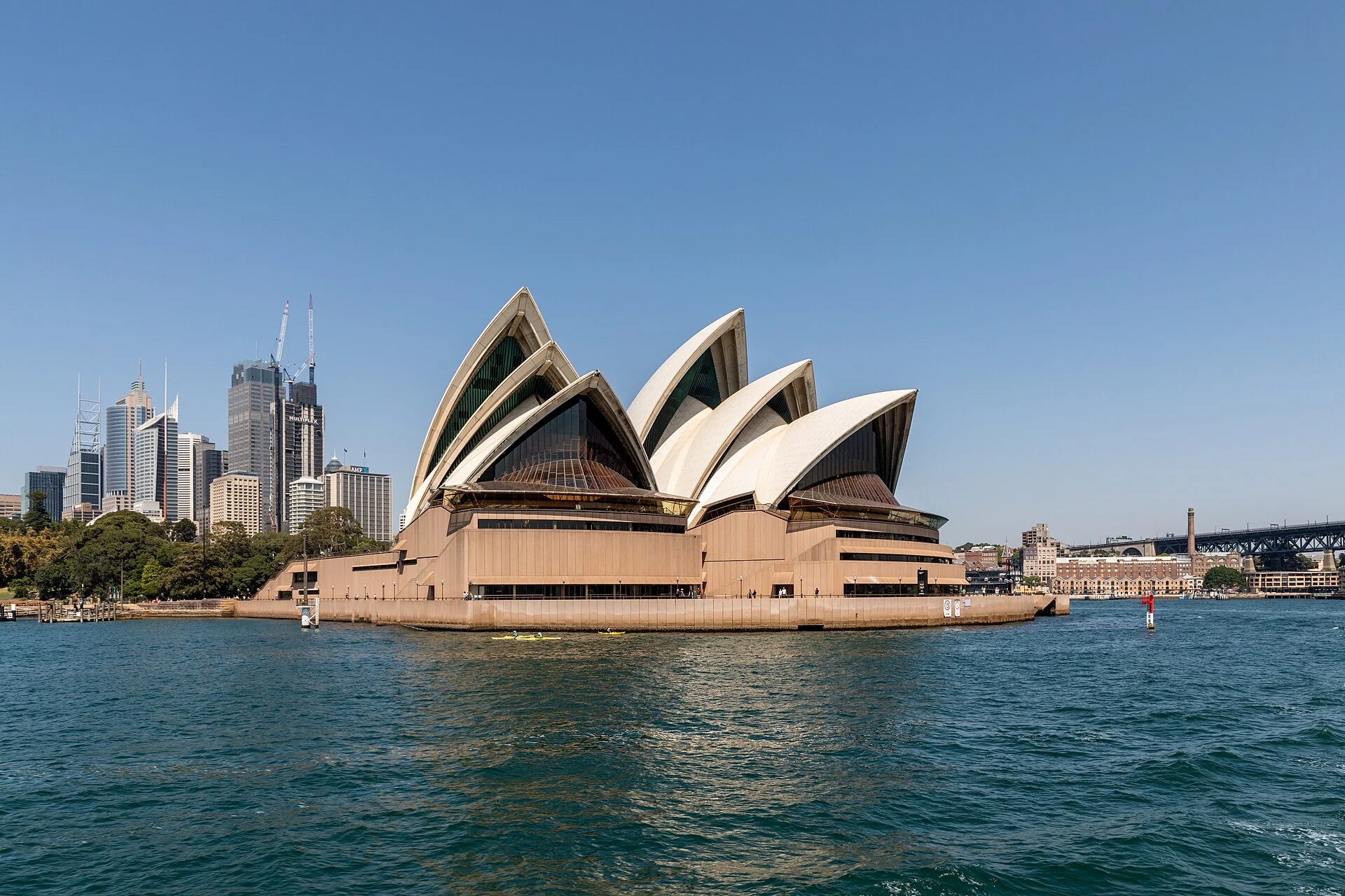 Sydney Opera House beside Sydney Harbour