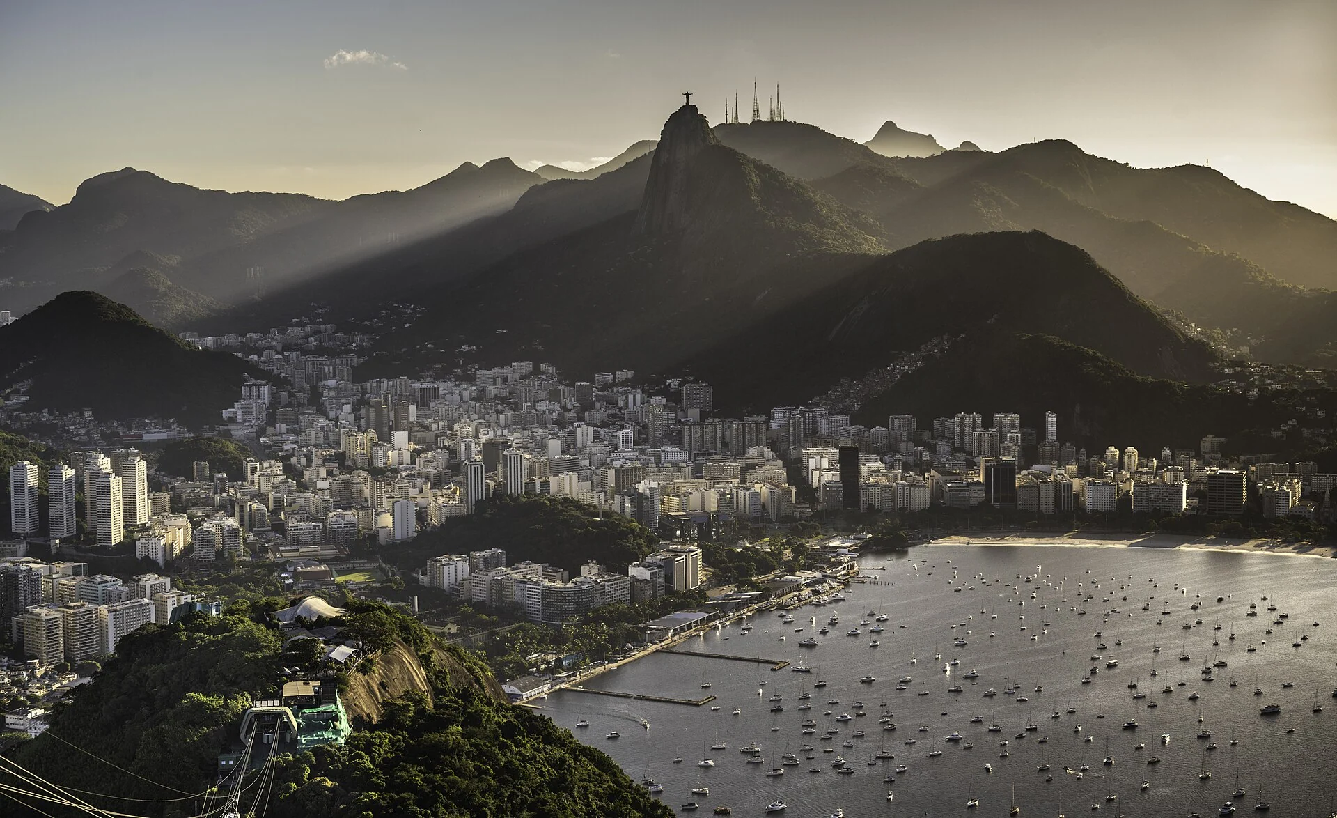 Rio de Janeiro skyline and Sugarloaf Mountain at sunset, Brazil 3