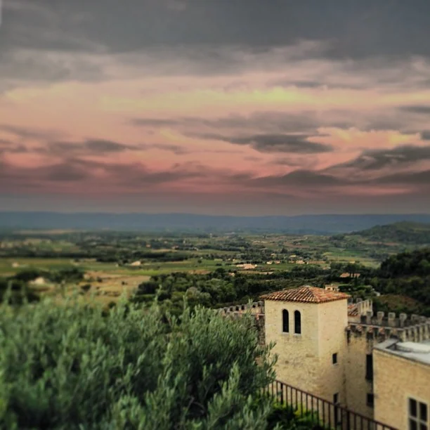 Wonderful sunset from the terrace at Crillon Le Brave - a very special cocktail experience (9879447403)