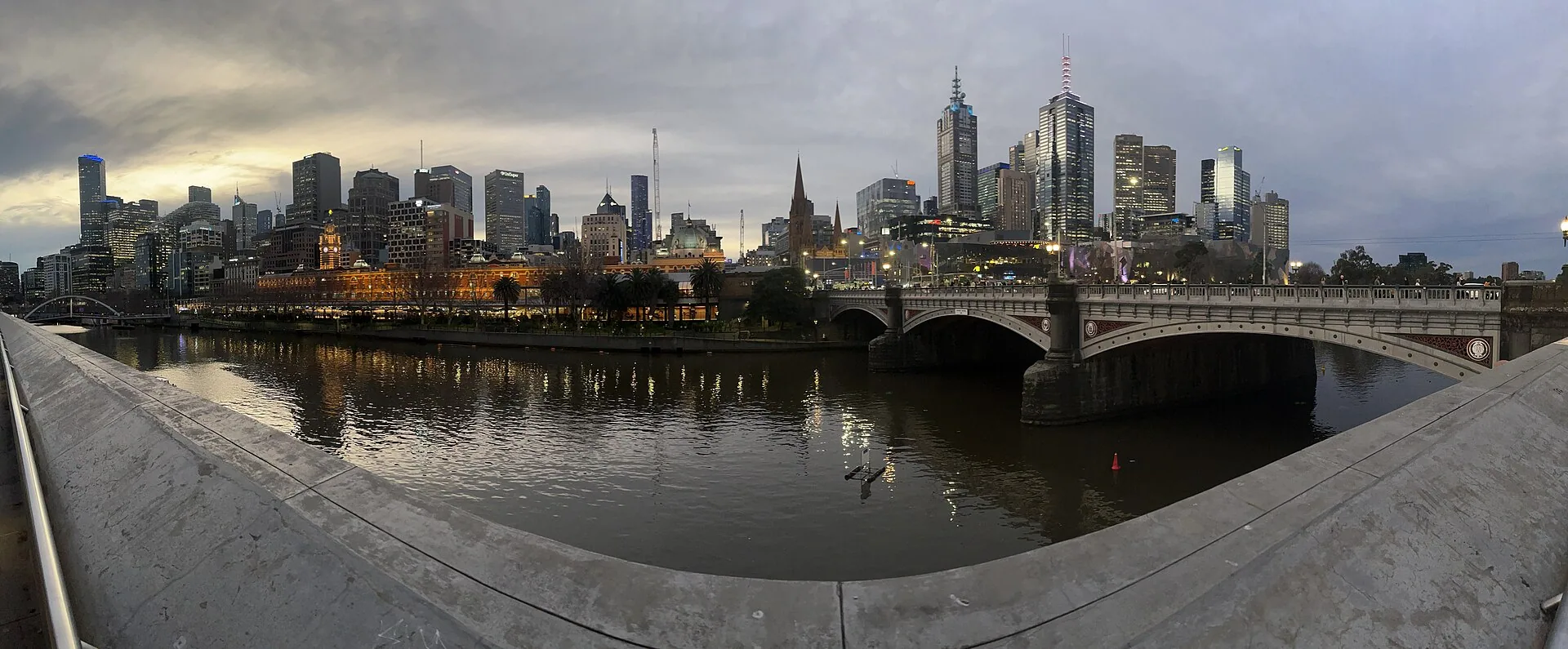 Panorama of Southbank Melbourne Victoria Australia