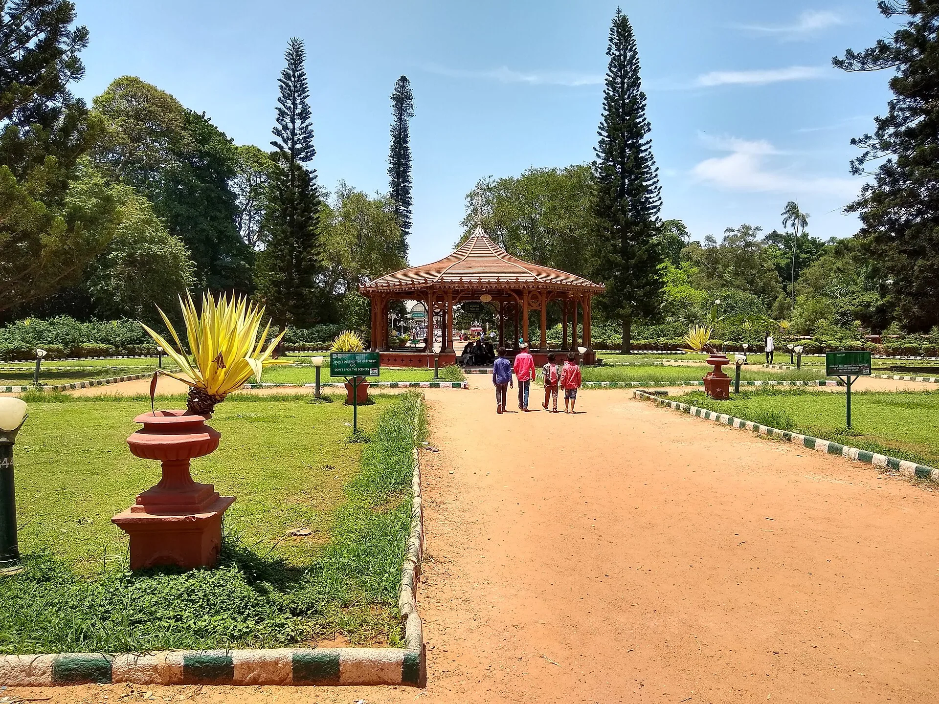 A path through Lalbagh Botanical Garden in Bengaluru