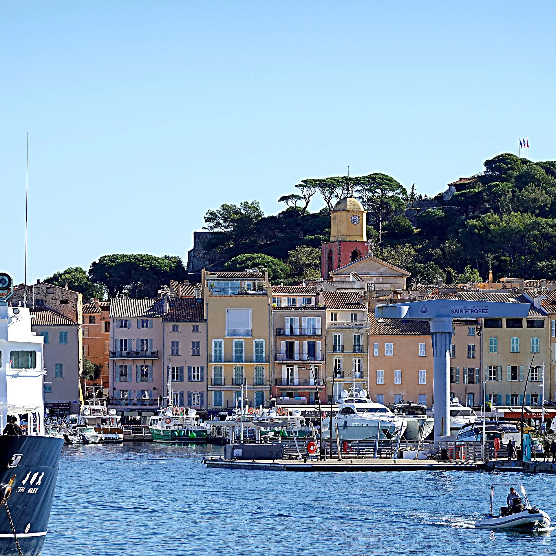 Harbor and waterfront in Saint-Tropez, France