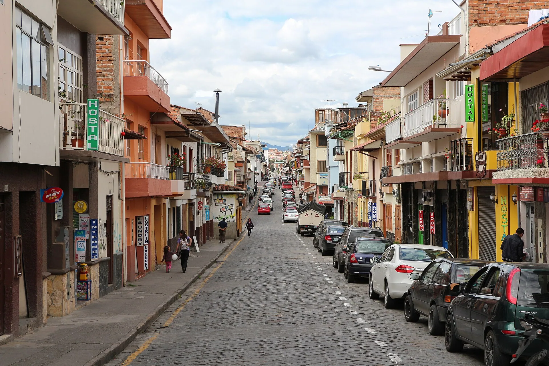 Street in Cuenca, Ecuador